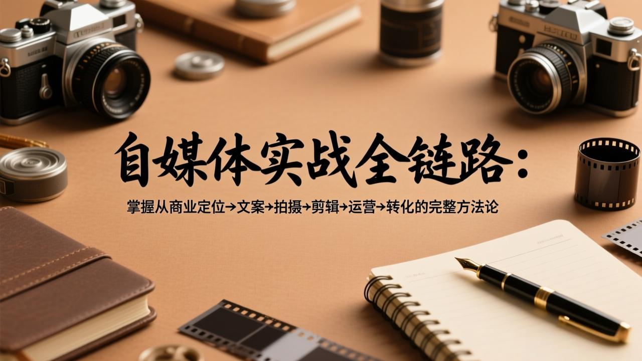 自媒体实战全链路：掌握从商业定位→文案→拍摄→剪辑→运营→转化的完整方法论-木子聊项目