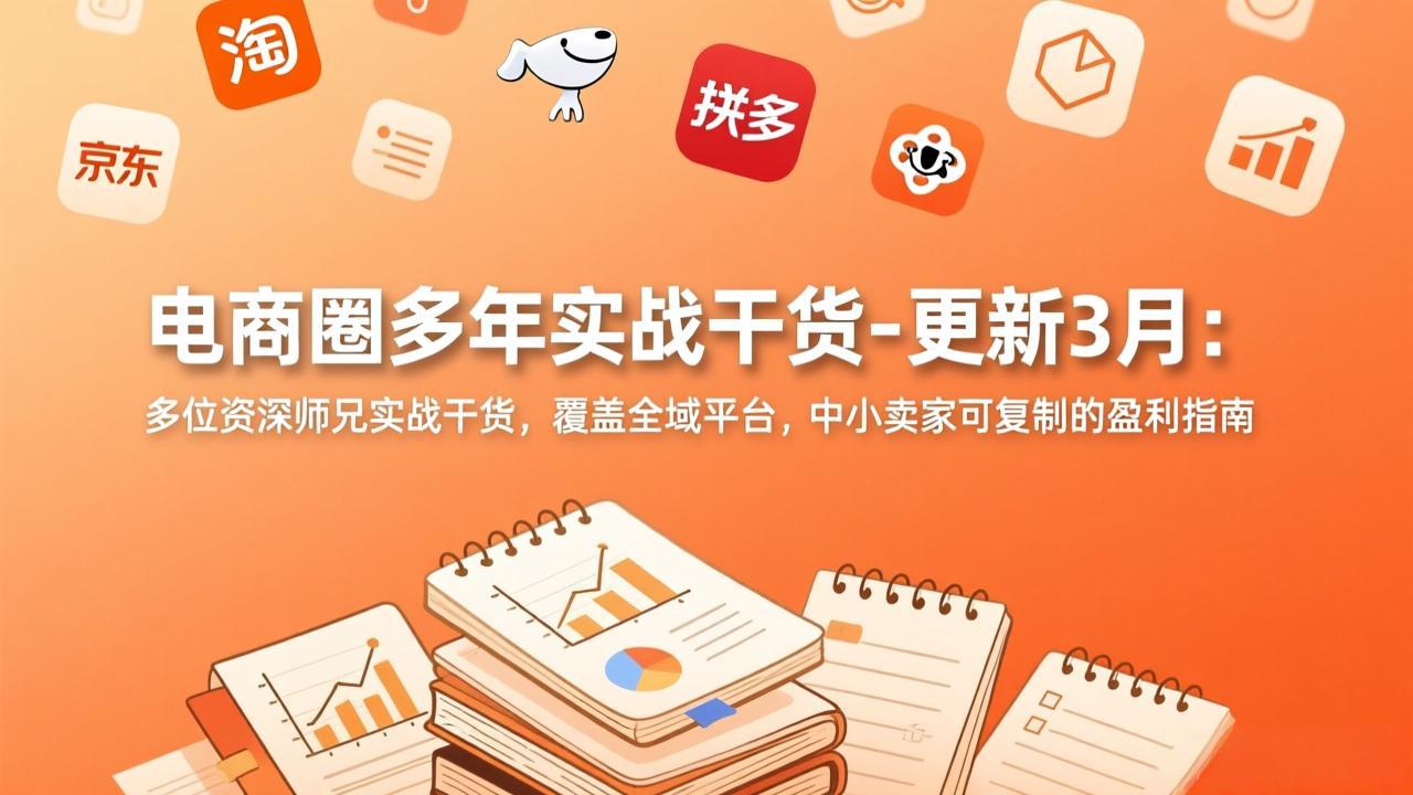 电商圈多年实战干货-更新3月：多位资深师兄实战干货，覆盖全域平台，中小卖家可复制的盈利指南-木子聊项目