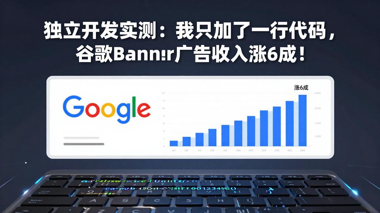 付费文章：独立开发实测：我只加了一行代码，谷歌Banner广告收入涨6成！-木子聊项目