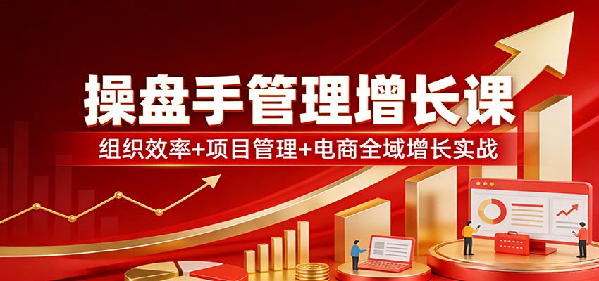 操盘手管理增长课:组织效率+项目管理+电商全域增长实战-木子聊项目