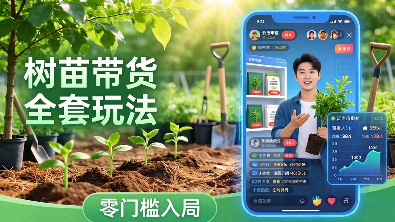 视频号AI树苗带货全套玩法：零门槛入局，掌握豆包、千问等AI工具制作树苗视频的全套流程-木子聊项目