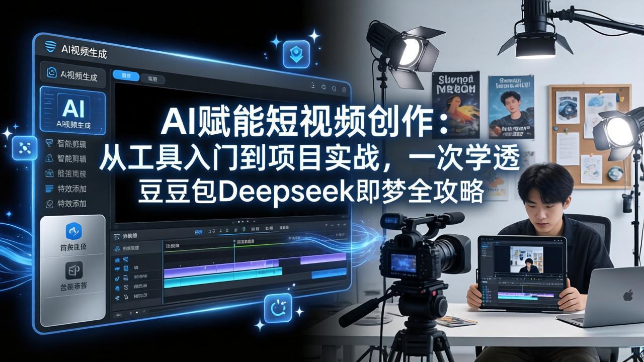AI赋能短视频创作：从工具入门到项目实战，一次学透豆包Deepseek即梦全攻略-木子聊项目