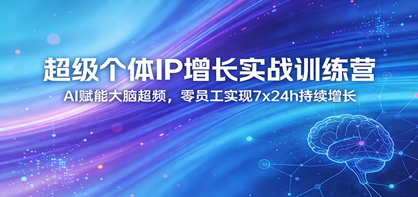 超级个体IP增长实战训练营：AI赋能大脑超频，零员工实现7x24h持续增长(更新)-木子聊项目