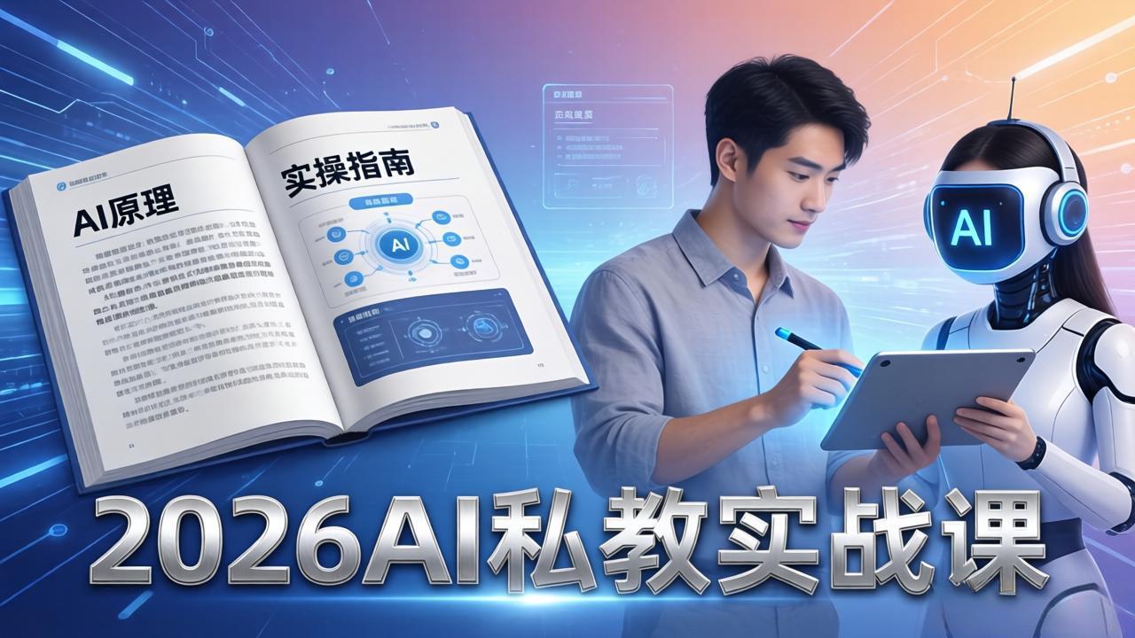 2026AI私教实战课：从AI原理到全场景实操，零基础学会用AI提效+单人单干创业-木子聊项目
