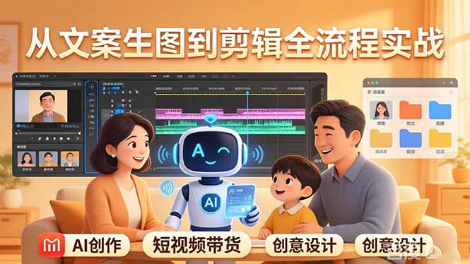 原创 AI 剧情短视频带货：AI+家庭剧情+带货广告，从文案生图到剪辑全流程实战-木子聊项目