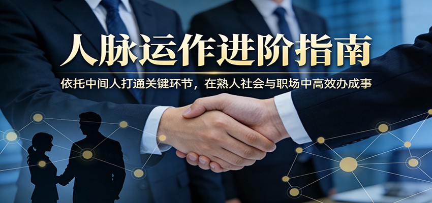 付费文章：人脉运作进阶指南，依托中间人打通关键环节，在熟人社会与职场中高效办成事-木子聊项目