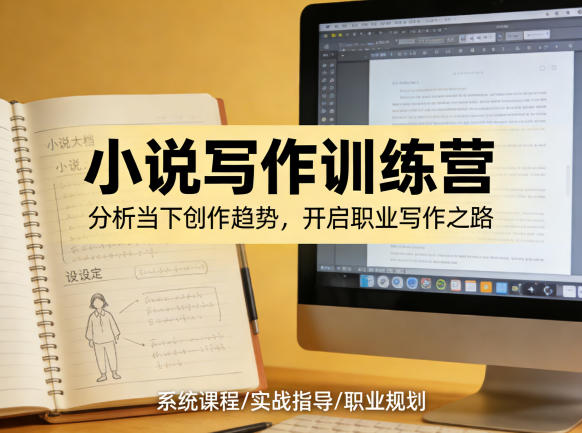 小说加写作训练营，带你分析如何在当下脱颖而出，开启你的职业创作之路-木子聊项目