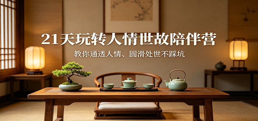 21天玩转人情世故陪伴营：教你通透人情、圆滑处世不踩坑-木子聊项目