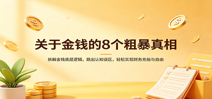 关于金钱的8个粗暴真相：拆解金钱底层逻辑，跳出认知误区，轻松实现财务充裕与自由-木子聊项目