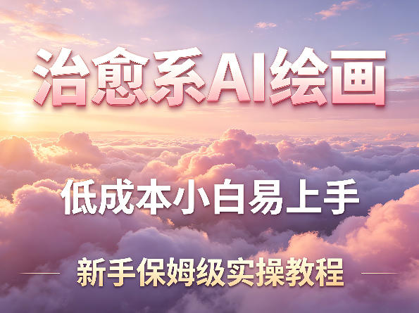 治愈系AI绘画提示词项目，低成本小白易上手，每天10分钟，新手保姆级实操教程-木子聊项目