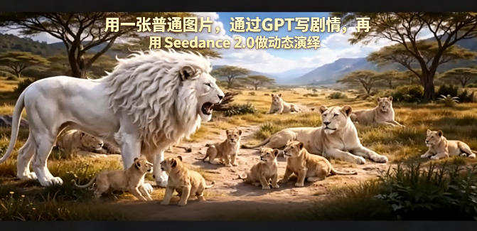 用一张普通图片，通过GPT写剧情，再用Seedance 2.0做动态演绎，居然能生成迪士尼风格搞笑动画-木子聊项目