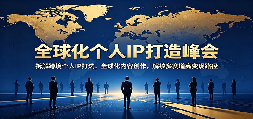 全球化个人IP打造峰会：拆解跨境个人IP打法，全球化内容创作，解锁多赛道高变现路径-木子聊项目