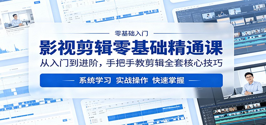 影视剪辑零基础精通课：从入门到进阶，手把手教剪辑全套核心技巧-木子聊项目