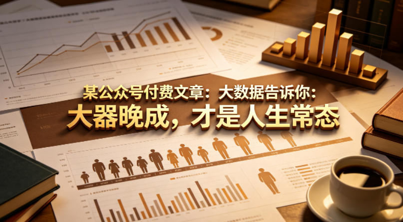 某公众号付费文章：大数据告诉你：大器晚成，才是人生常态-木子聊项目