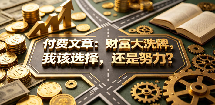 付费文章：财富大洗牌，我该选择，还是努力？-木子聊项目
