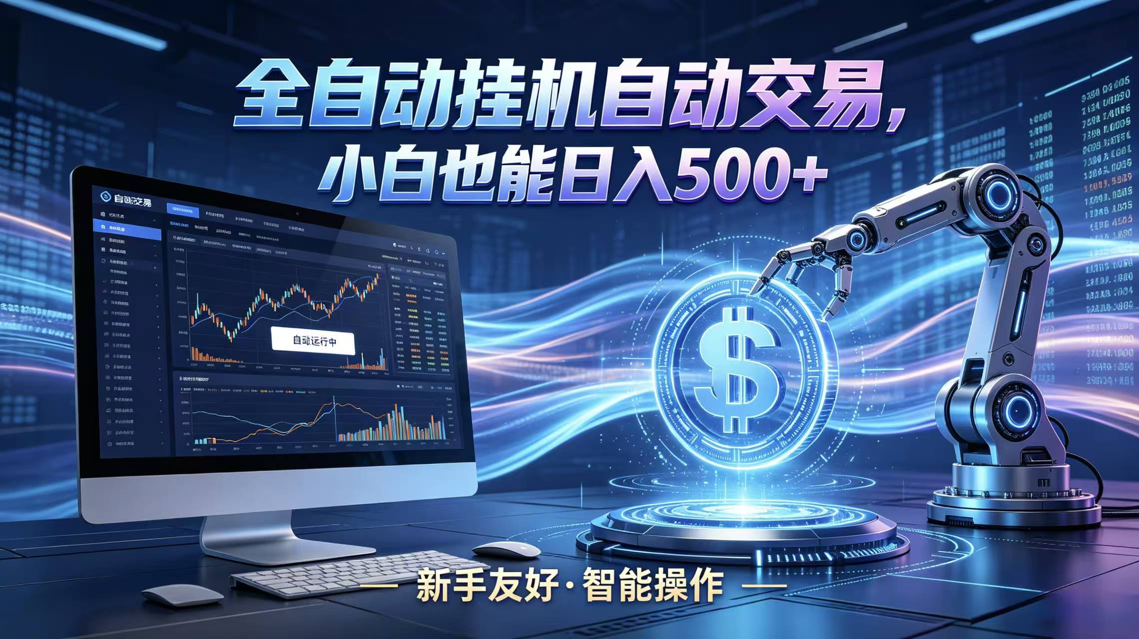 全新智能化交易助手，傻瓜式操作，小白也能快速上手，轻松实现日入500+-木子聊项目