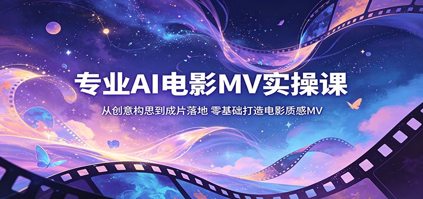 专业AI电影MV实操课：从创意构思到成片落地，零基础打造电影质感MV-木子聊项目