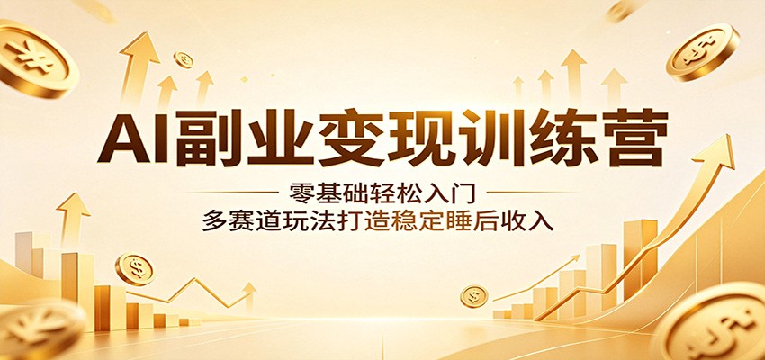 AI副业变现训练营：零基础轻松入门，多赛道玩法打造稳定睡后收入-木子聊项目
