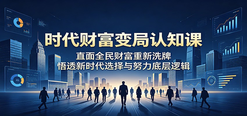 时代财富变局认知课：直面全民财富重新洗牌，悟透新时代选择与努力底层逻辑-木子聊项目