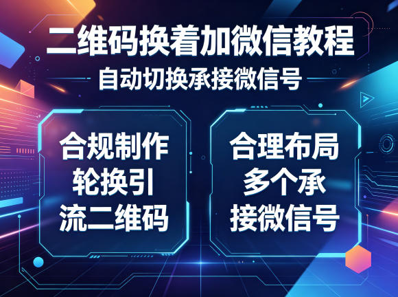 二维码换着加微信教程，自动切换承接微信号，合规制作轮换引流二维码，合理布局多个承接微信号-木子聊项目