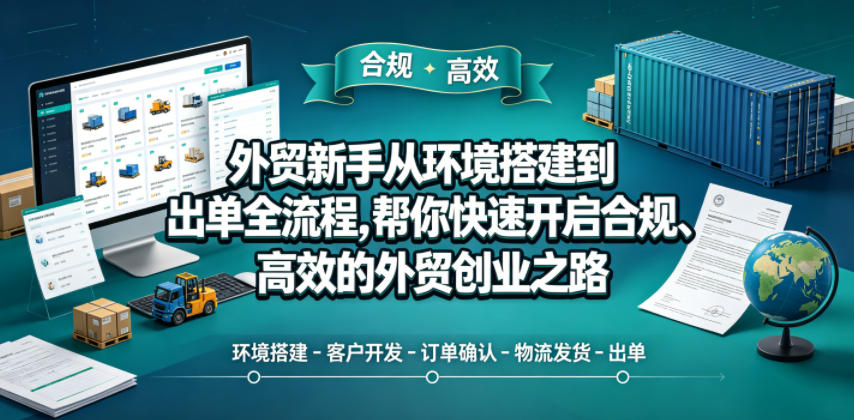 外贸新手从环境搭建到出单全流程，帮你快速开启合规、高效的外贸创业之路-木子聊项目