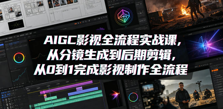 AIGC影视全流程实战课，从分镜生成到后期剪辑，从0到1完成影视制作全流程-木子聊项目