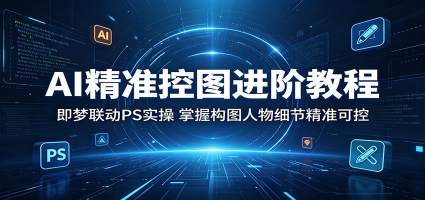 AI精准控图进阶教程：即梦联动PS实操，掌握构图人物细节精准可控-木子聊项目