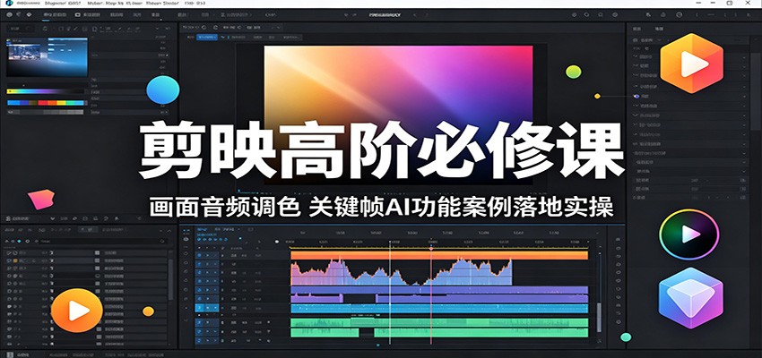 剪映高阶必修课：画面音频调色，关键帧AI功能案例落地实操-木子聊项目
