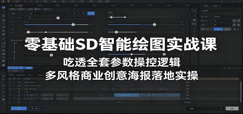零基础SD智能绘图实战课：吃透全套参数操控逻辑，多风格商业创意海报落地实操-木子聊项目