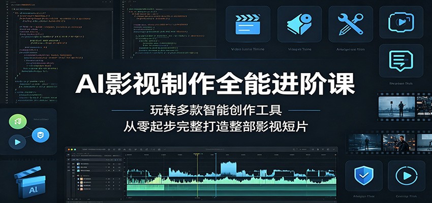AI影视制作全能进阶课：玩转多款智能创作工具，从零起步完整打造整部影视短片-木子聊项目