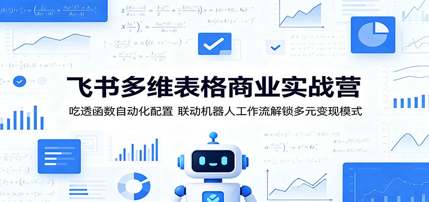 飞书多维表格商业实战营：吃透函数自动化配置，联动机器人工作流解锁多元变现模式-木子聊项目
