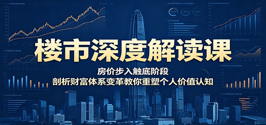 楼市深度解读课:房价步入触底阶段,剖析财富体系变革教你重塑个人价值认知-木子聊项目