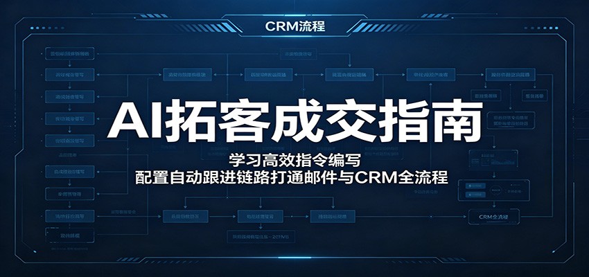 AI拓客成交指南：学习高效指令编写，配置自动跟进链路打通邮件与CRM全流程-木子聊项目