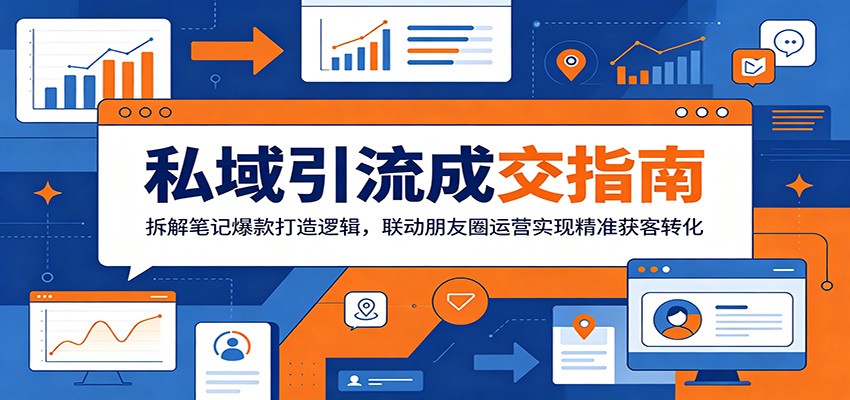 私域引流成交指南：拆解笔记爆款打造逻辑，联动朋友圈运营实现精准获客转化-木子聊项目