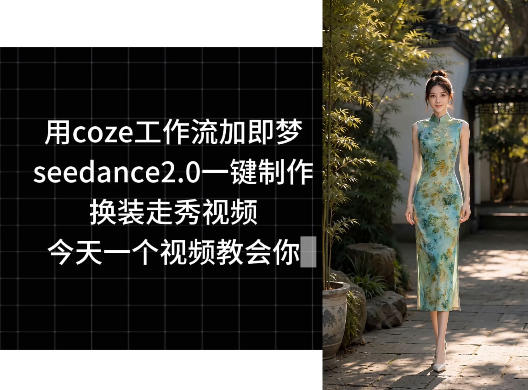 用coze工作流加即梦seedance2.0一键制作换装走秀视频，今天一个视频教会你-木子聊项目