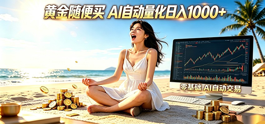 黄金随便买？AI自动外汇量化交易 在家当皇帝 日入1000+-木子聊项目