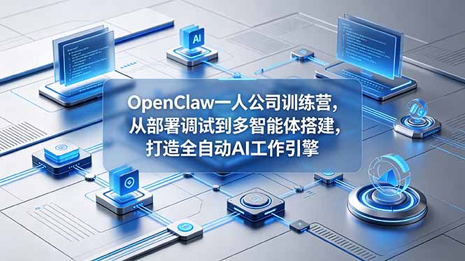 OpenClaw 一人公司训练营，从部署调试到多智能体搭建，打造全自动 AI 工作引擎-木子聊项目