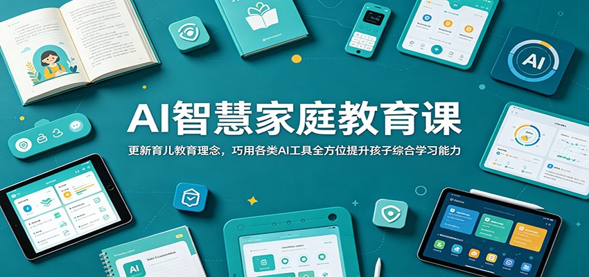 AI智慧家庭教育课：更新育儿教育理念，巧用各类AI工具全方位提升孩子综合学习能力-木子聊项目