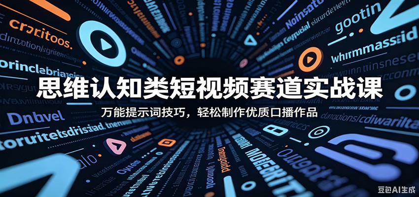 思维认知类短视频赛道实战课：万能提示词技巧，轻松制作优质口播作品-木子聊项目