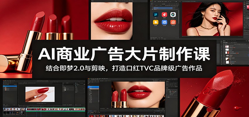 AI商业广告大片制作课：结合即梦2.0与剪映，打造口红TVC品牌级广告作品-木子聊项目