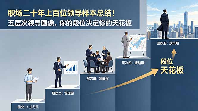 付费文章：职场二十年上百位领导样本总结！五层次领导画像，你的段位决定你的天花板-木子聊项目