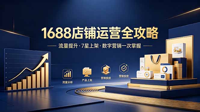 1688店铺没流量？产品上架不到7星？数字营销不会投？全套运营技能一次学(更新6月-木子聊项目
