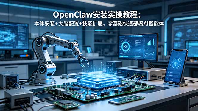 OpenClaw安装实操教程：本体安装+大脑配置+技能扩展，零基础快速部署AI智能体-木子聊项目