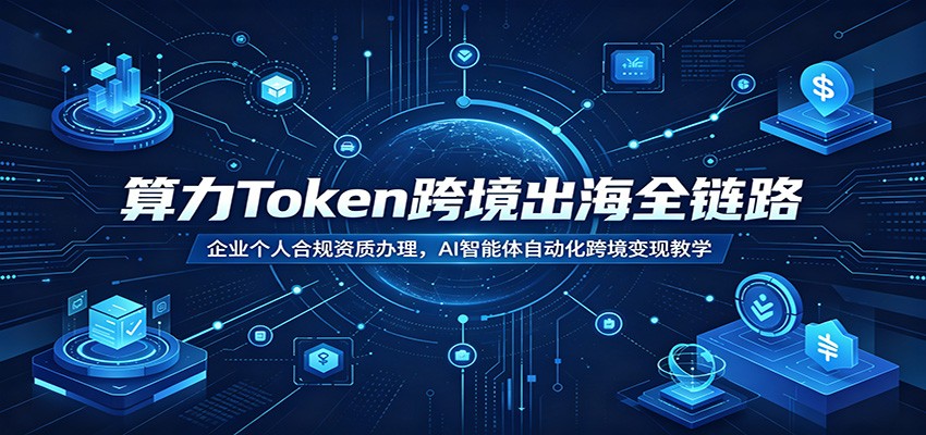 算力Token跨境出海全链路：企业个人合规资质办理，AI智能体自动化跨境变现教学-木子聊项目
