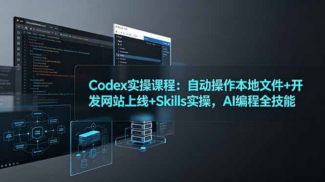 Codex实操课程：自动操作本地文件+开发网站上线+Skills实操，AI编程全技能-木子聊项目