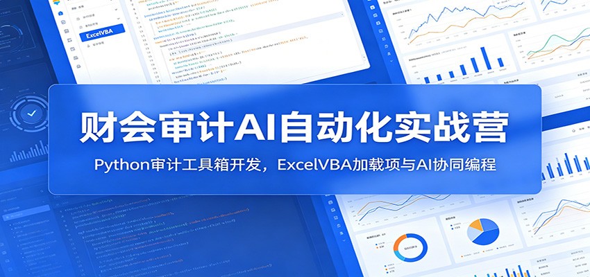 财会审计AI自动化实战营：Python审计工具箱开发，ExcelVBA加载项与AI协同编程-木子聊项目