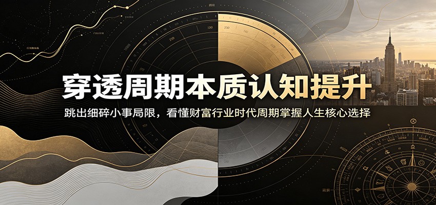 穿透周期本质认知提升：跳出细碎小事局限，看懂财富行业时代周期掌握人生核心选择-木子聊项目