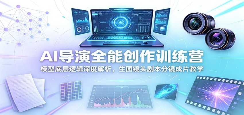 AI导演全能创作训练营：模型底层逻辑深度解析，生图镜头剧本分镜成片教学-木子聊项目