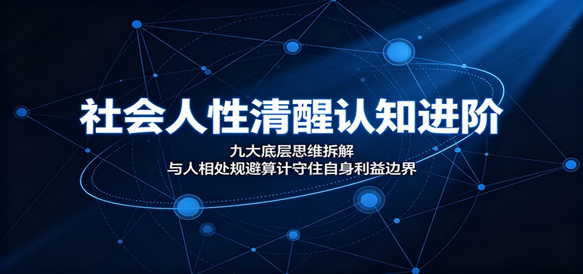 社会人性清醒认知进阶：九大底层思维拆解，与人相处规避算计守住自身利益边界-木子聊项目