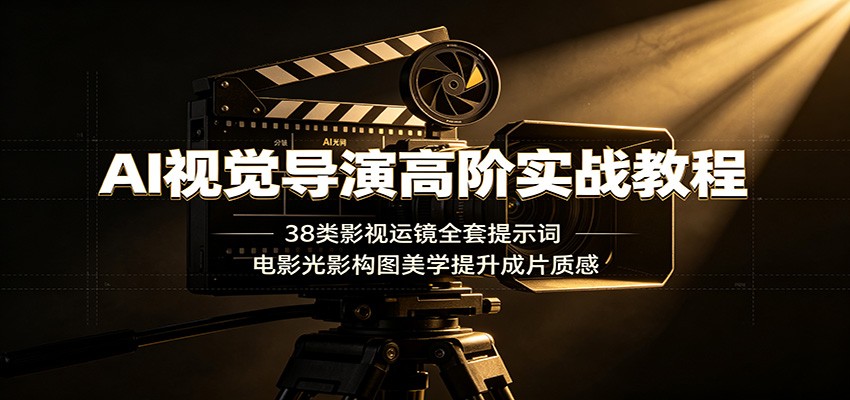 AI视觉导演高阶实战教程：38类影视运镜全套提示词，电影光影构图美学提升成片质感-木子聊项目